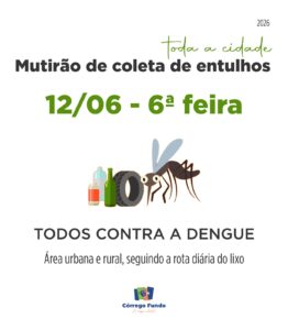 Mutirão de coleta de entulhos será realizado amanhã (12/06)
