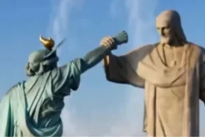 Propaganda do Irã mostra luta entre Cristo Redentor e Estátua da Liberdade
