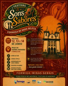 Festival Sons e Sabores terá shows  Praça da Rodoviária, em Formiga; veja a programação